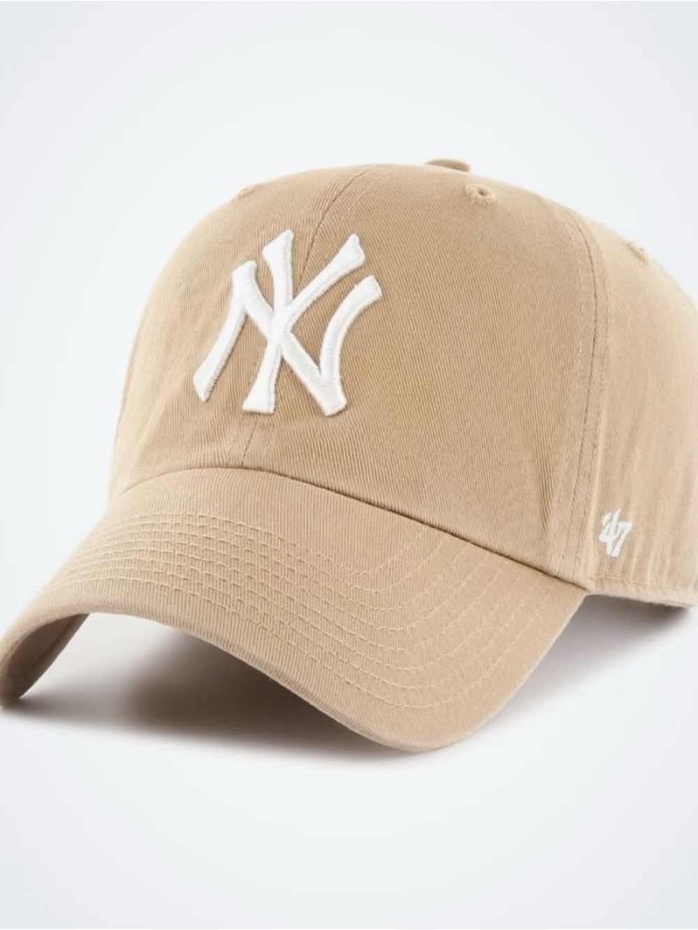 New York Yankees Khaki Baseball Cap with White Logo